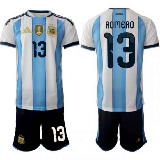 Argentina 2026 FIFA World Cup Soccer Jersey White #13 ROMERO